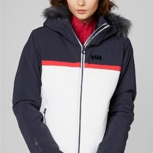 Helly Hansen Ski Jacket Weather-Resistant Faux Fur Hood